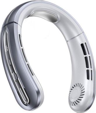 OEM Ventilador De Cuello Port&aacute;til, 100 Velocidades, Dise&ntilde;o Sin Aspas, Recargable Por Usb-c, Ultrasilencioso A 60 Velocidades (gris Espacial Profundo)