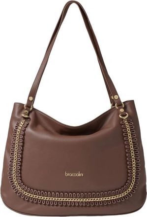 Braccialini Ultra Ivy Schoudertas - Dames - Schoudertassen - Bruin - ONE Size - Leer - Tassen