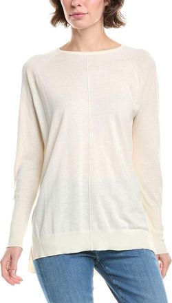 Forté Cashmere Easy High-Low Silk & Cashmere-Blend Sweater