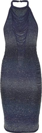 Philipp Plein Dames, Jurken, Blauw, Maat: XS Katoen