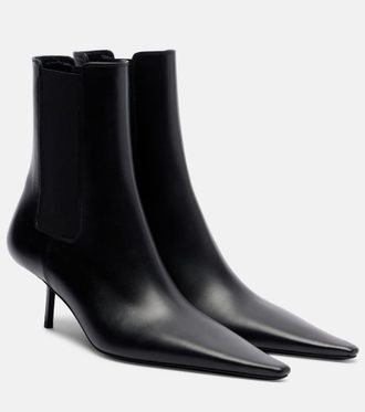 Saint Laurent Victoire 55 leather ankle boots