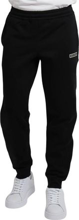 Emporio Armani Slim fit broek Logo Series - Heren - Broeken - Zwart - Maat: S Katoen