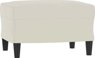 vidaXL Poggiapiedi Crema 60x50x41 Cm In Velluto - Vidaxl