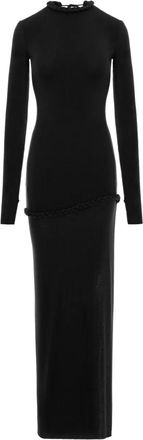 Manur&iacute; Abito Nora lungo con dettaglio intrecciato - Nero