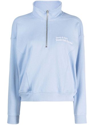 Sporty & Rich Sweater met tekst - Blauw