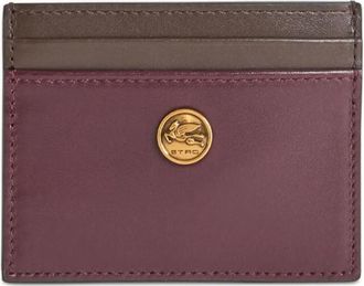 Etro Portacarte in pelle bicolore - Rosso