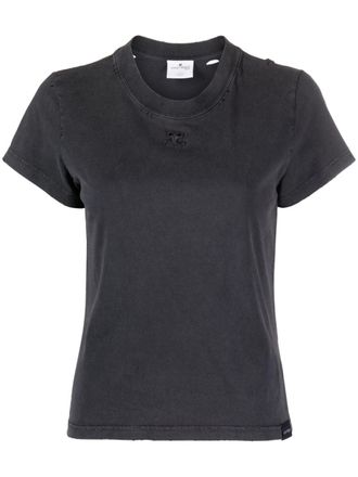 Courr&egrave;ges T-shirt con ricamo - Grigio