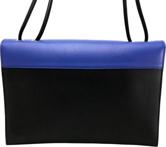 Celine Blue Leather Clutch Bag (Pre-Owned)