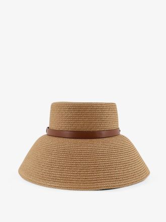 Max Mara Cappello a falda larga con logo in metallo frontale - MAX MARA - gender_Woman