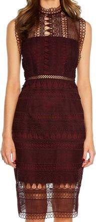 Bardot Mariana Lace Dress In Red
