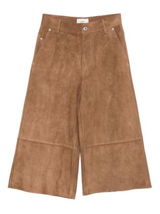 Ami Suede Leather Trousers