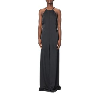 Simona Corsellini Dames, Jumpsuits & Playsuits, Zwart, Maat: S Satijn