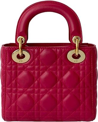 Dior Pre-owned Dior Mini Lambskin Cannage Lady Dior Ladies YBS5QNR55Y8ER7F3