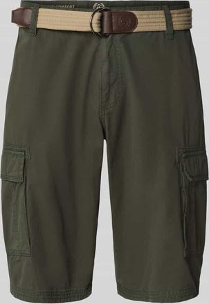 Lerros Regular Fit Cargoshorts mit G&uuml;rtel in Oliv, Gr&ouml;&szlig;e 31