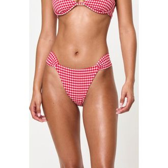 L*Space Dolce Bitsy Bikini Bottoms in Lipstick Red at Nordstrom, Size X-Small