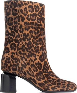 Pierre Hardy Luipaard Enkellaarzen - Dames - Laarzen met Hak - Bruin - 37 EU - Schoenen