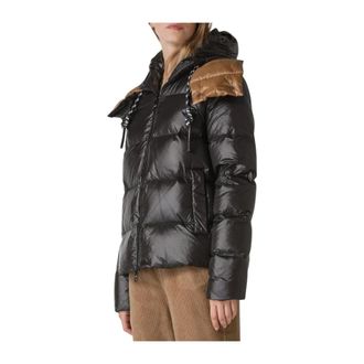 Deha Winter Jackets, female, Black, Size: M Diamond-quilted Parka