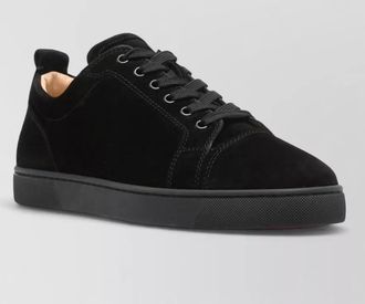 Christian Louboutin suede leather lace-up sneakers