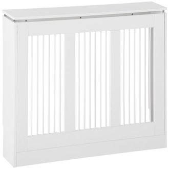 HOMCOM Cubierta de radiador 90x18x84 cm blanco