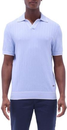Bugatchi Johnny Collar Rib Polo in Sky at Nordstrom Rack, Size Xx-Large