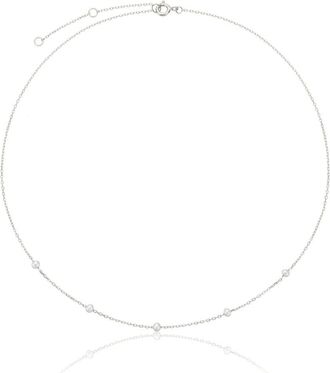 Lily & Roo Silver Five Small Pearl Necklace