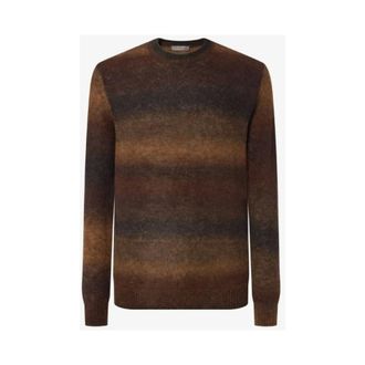 Corneliani Trui met ronde hals - Heren - Truien - Bruin - Maat: XL Wol