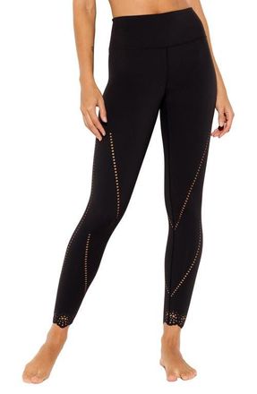 Spiritual Gangster Petal Lotus 7/8 Leggings in Black at Nordstrom, Size X-Small