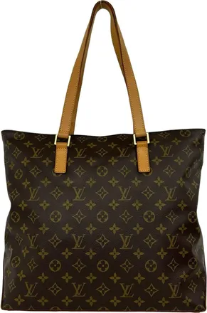 Louis Vuitton Brown Leather Pvc Shoulder Bag Tote Bag (Pre-Owned)