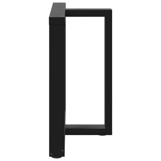 Berkfield Home Modern Dining Table Legs T-Shaped&not;2 pcs Black 70x35x(72-73) cm Steel