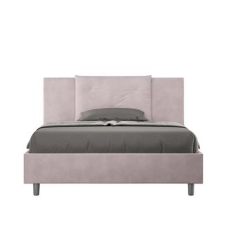 ITYhome Letto Alla Francese Rivestito In Microfibra - Appia - Tipologia Letto: Senza Rete - Colore: Glicine - Dimensione Rete: 140x200