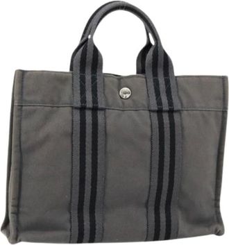 Herm&egrave;s Pre-owned Tote Bags, female, Gray, Size: ONE SIZE Pre-owned Vintage Tote Bag