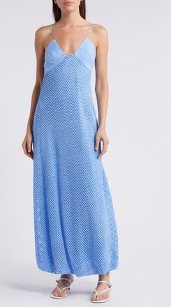 Faithfull The Brand Ciele Maxi Sundress in Azalea Mid Blue at Nordstrom Rack, Size Medium