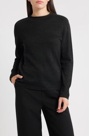 Kobi Halperin Lisa Metallic Sweater in Black at Nordstrom, Size Xx-Large