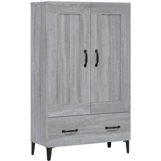 vidaXL Vidaxl - Aparador Alto De Madera Contrachapada Gris Sonoma 70x31x115 Cm