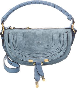 Chlo&eacute; Marcie Mini Suede & Leather Shoulder Bag