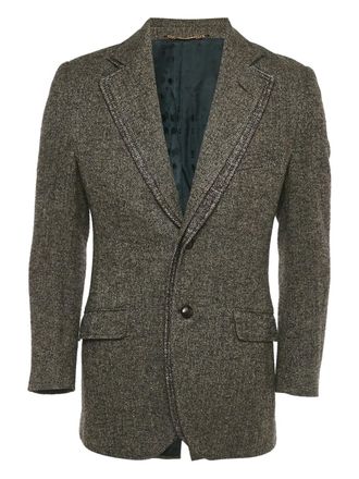 Dolce & Gabbana patterned single-breasted blazer - Brown