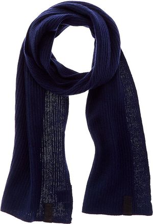 Portolano Leather-Trim Cashmere Scarf