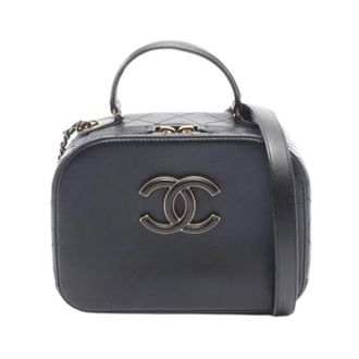 Chanel Pre-owned Vintage Schoudertas - Dames - Pre-owned - Zwart - Maat: ONE Size Leer