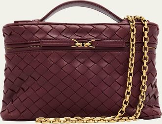 Bottega Veneta Small Soft Vanity Intrecciato Leather Crossbody Bag