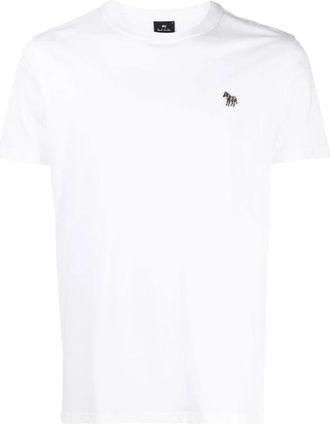 Paul Smith Wit Katoenen Logo Patch T-shirt - Heren - T-shirts - Wit - L - Katoen - Tops