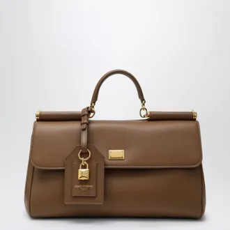 Dolce & Gabbana My Sicily top handle bag in caramel leather