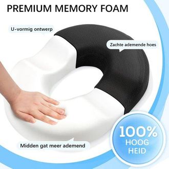 OEM Coj&iacute;n De Asiento Con Forma De Rosquilla - Coj&iacute;n Anular Con Base Antideslizante Y Funda Lavable - Adecuado Para El Dolor De Coxis, El Embarazo Y Las He