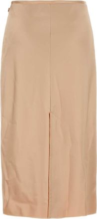 Ami Womens Skirt Beige Polyester Elastane
