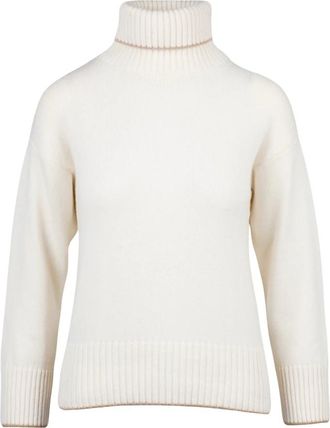 Eleventy Maglia Dolcevita - Dames - Coltruien - Wit - XS - Kasjmier - Truien & Vesten