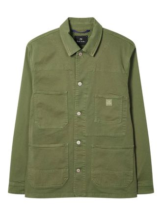 Paul Smith Giacca-camicia con applicazione - Verde