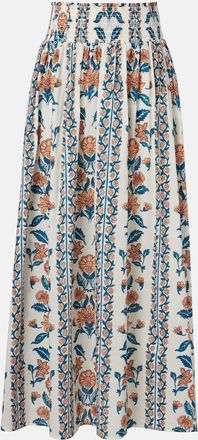 Montce Swim Winona floral cotton maxi skirt