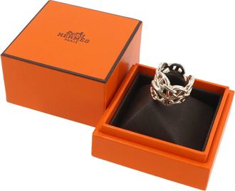Herm&egrave;s Silver Silver 925 Band Ring (Pre-Owned)