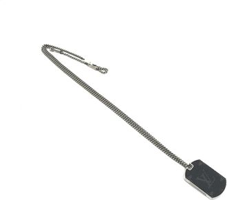 Louis Vuitton Louis Vuitton Leather Monogram Eclipse Pendant Womens Necklace (Pre-Owned)