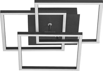 Lindby Lámpara de techo led Qiana en Negro Aluminio - Lindby