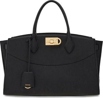 Ferragamo Dames, Tassen, Zwart, Maat: ONE Size Leer